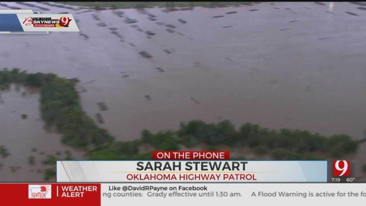 Sarah Stewart With OHP Gives Update On I-40 Flooding Impacting Traffic