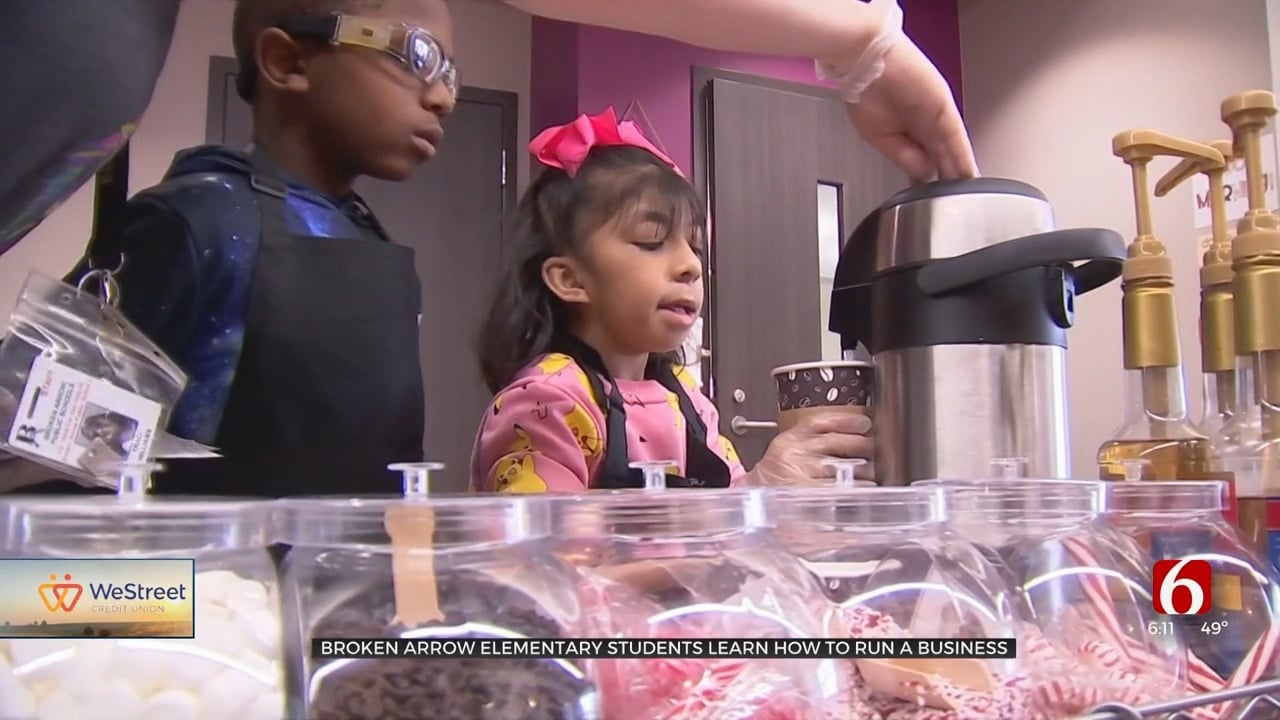 Broken Arrow Elementary Students Get Hands-On Learning With Coffee Cart Business