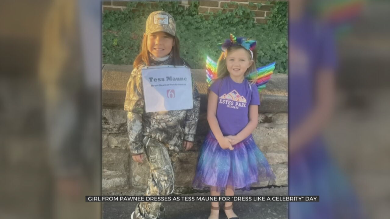Pawnee 1st Grader Dresses Up As News On 6's Tess Maune For 'Dress Like Your Favorite Celebrity Day'