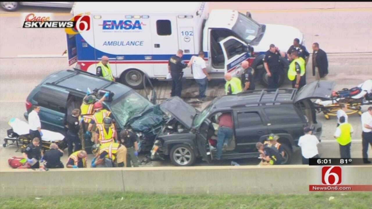 Police Chase Ends In Tulsa Wrong-Way Crash On Highway 169