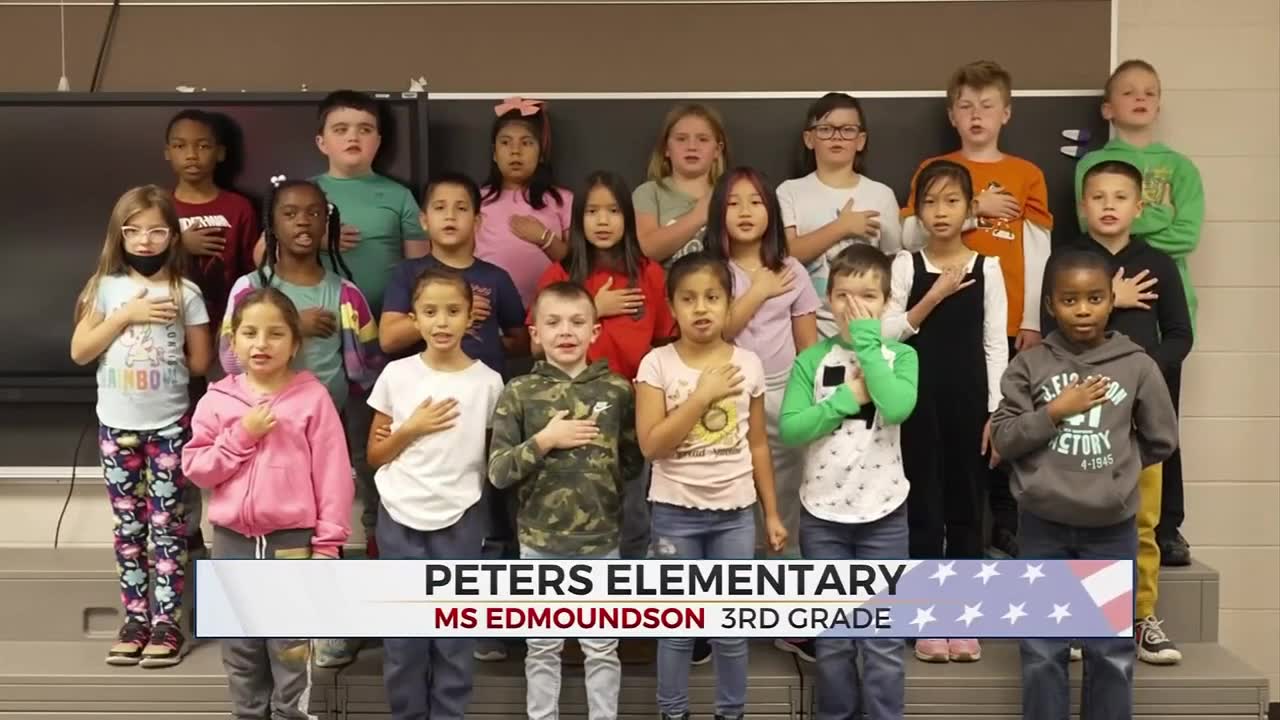 Daily Pledge: Ms. Edmoundson's 3rd Grade Class From Peters Elementary