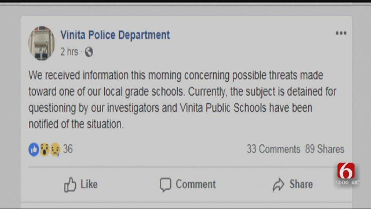 Vinita Police Investigate School Threat