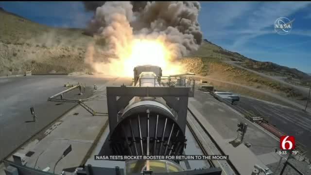 NASA Tests Rocket Booster For Return To Moon 