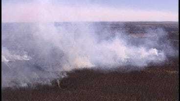 WEB EXTRA: Grassfire Burns Near Bixby