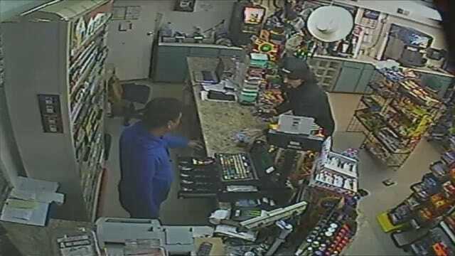 WEB EXTRA: Surveillance Video From Jenks Convenience Store Robbery