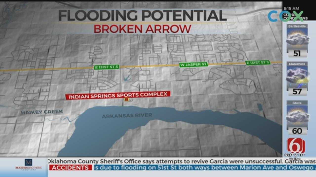 Broken Arrow Residents Near Arkansas River Urged To Take Flooding Precautions