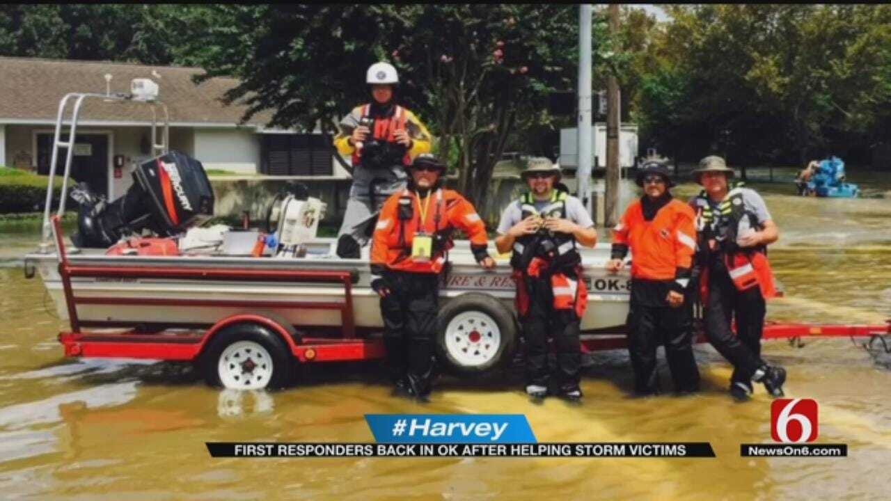 Oklahomans Return Home After Helping In Hurricane Harvey