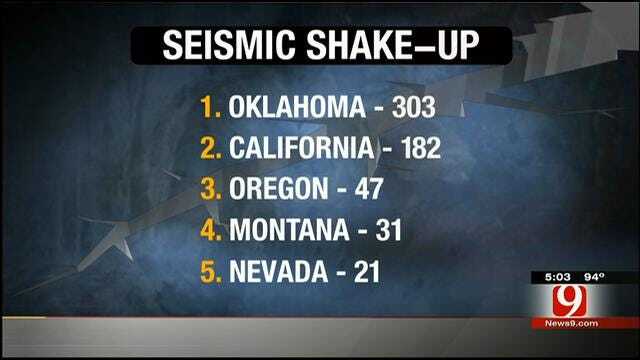 Oklahoma Tops Continental US Earthquake Chart