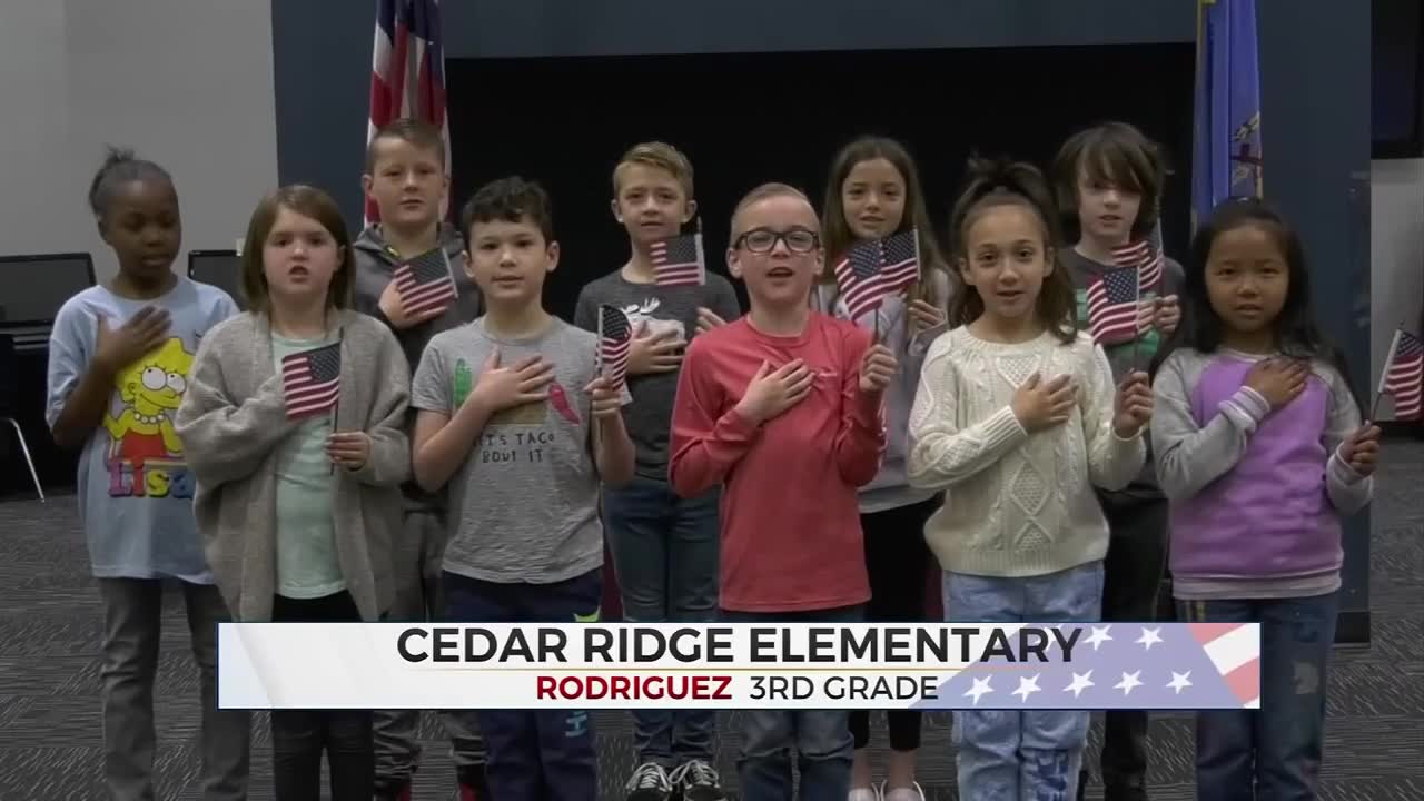 Daily Pledge: Ms. Rodriguez's 3rd Grade Class From Cedar Ridge Elementary
