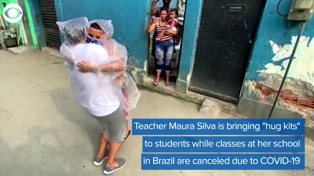 WATCH: Teacher Uses 'Hug Kits' To Stay Connected With Students
