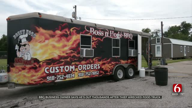 BBQ Business Owner Said He’s Out Thousands After Thief Wrecked Food Truck