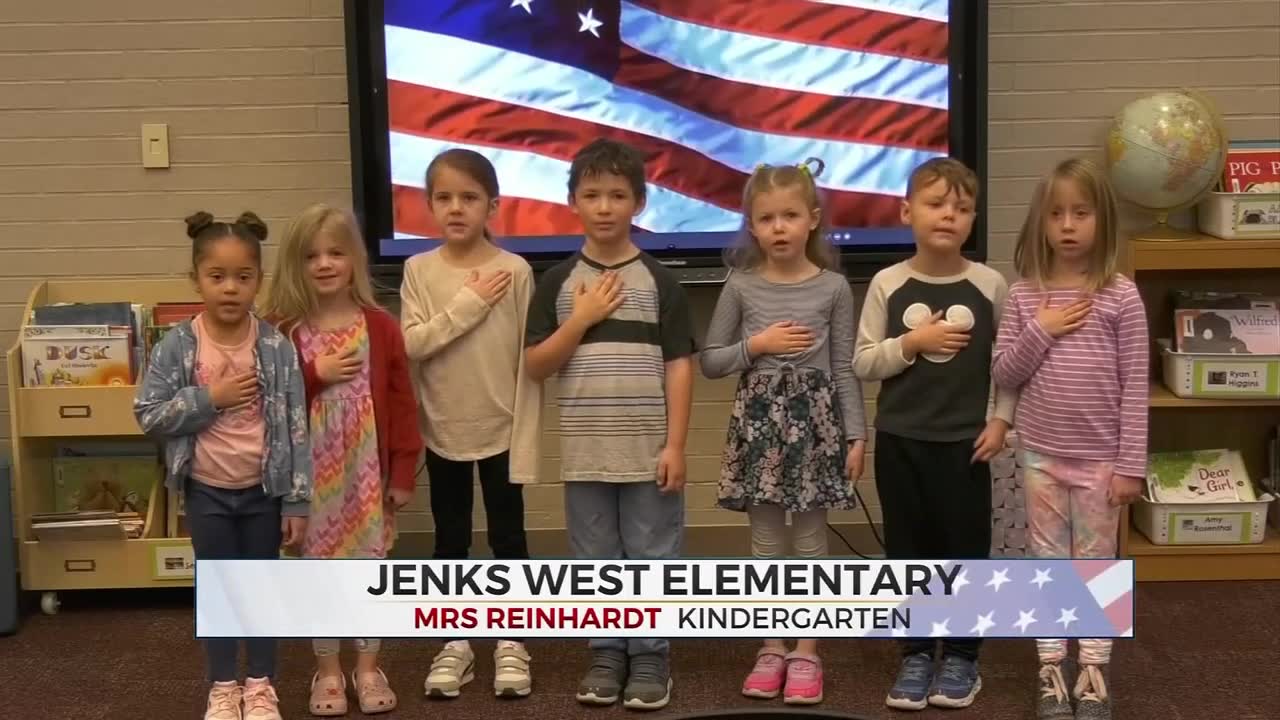 Daily Pledge: Kindergarten Students From Jenks West Elementary