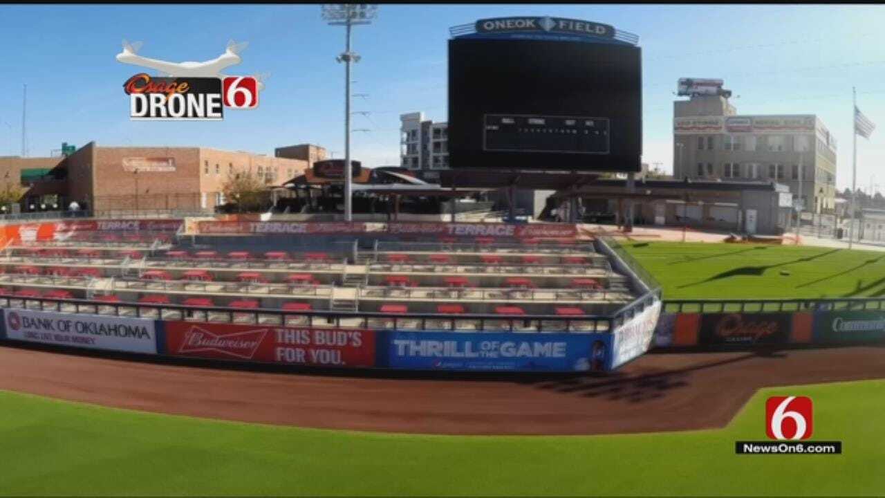 Osage Drone 6 Scopes The Future Location Of ONEOK Field's Outdoor Bar