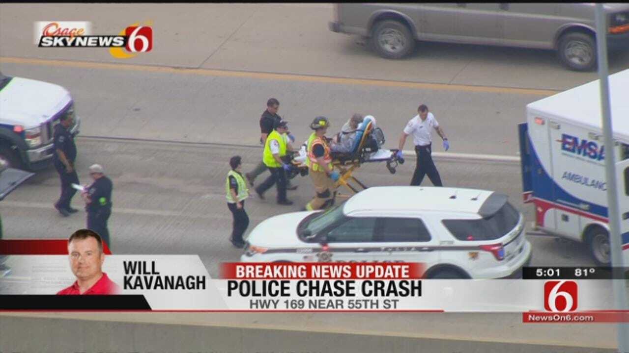 Osage SkyNews 6 HD Over Wrong-Way Crash On Tulsa Highway