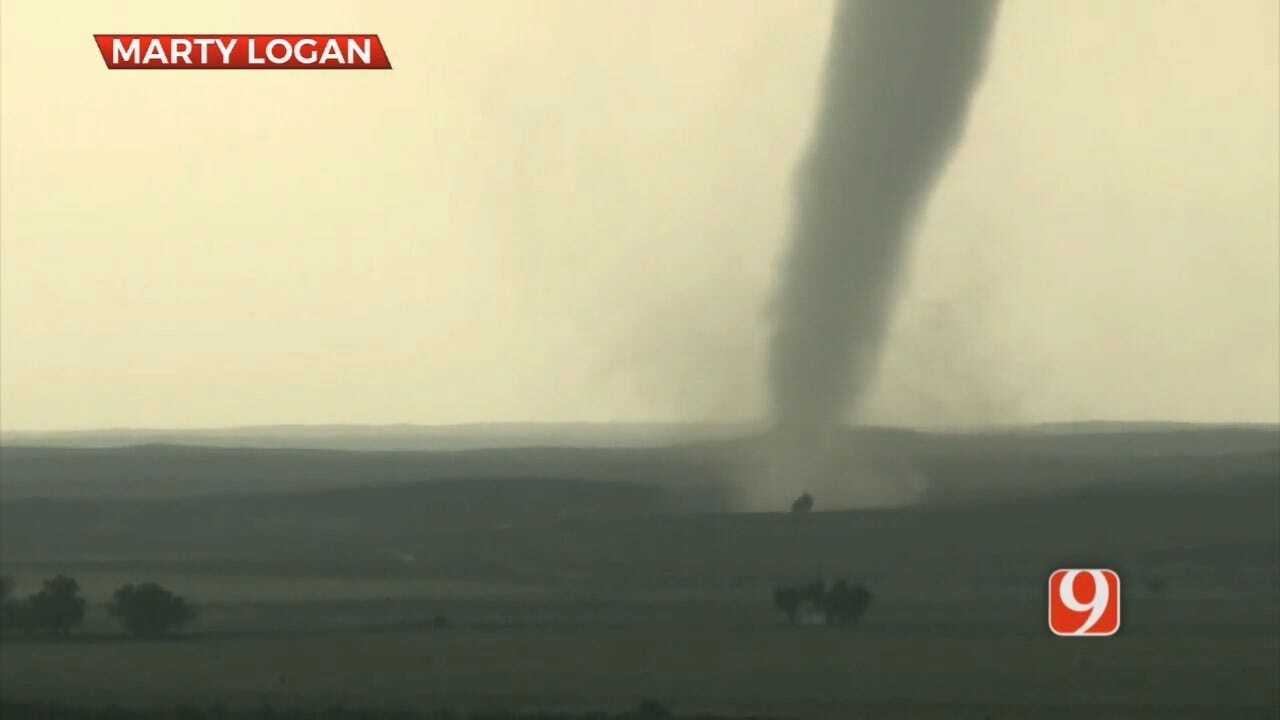 WATCH: Marty Logan Tracks Big Tornado In Oklahoma Panhandle