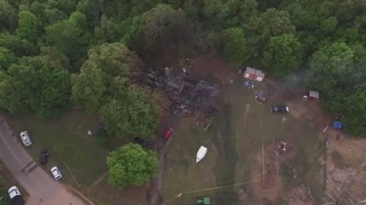 WEB EXTRA: Video From Scene Of Fatal Muskogee County House Fire