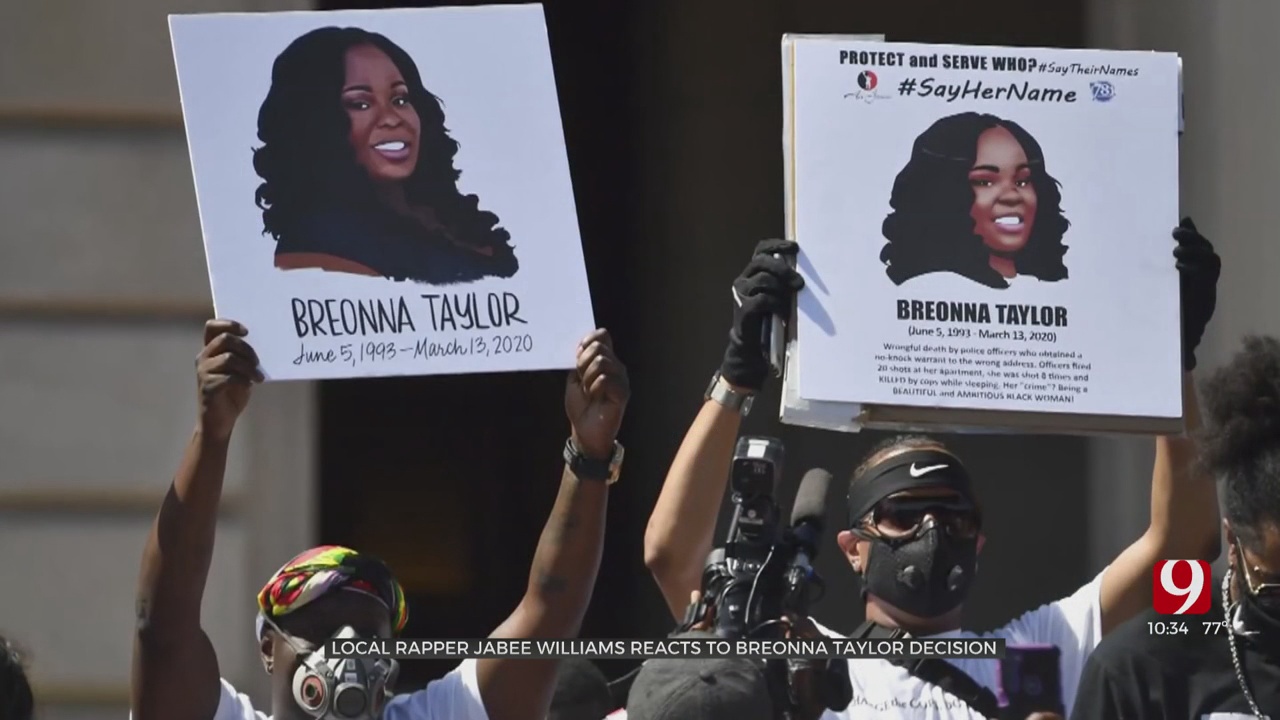 OKC Rapper Jabee Williams Reacts To Breonna Taylor Grand Jury Decision