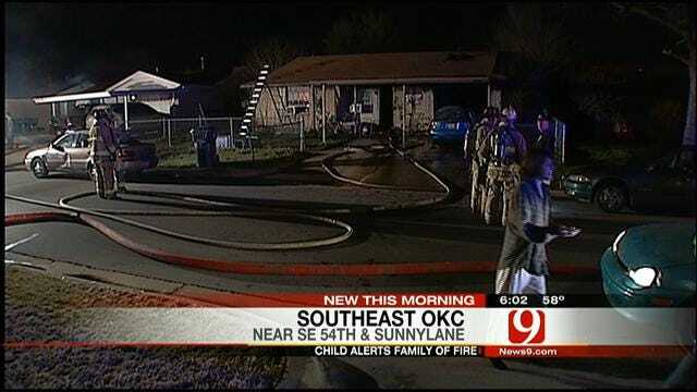 Child Alerts Family To Fire At Southwest OKC Home