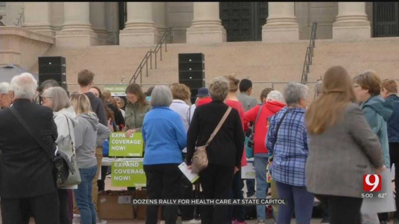 Dozens Rally For Health Care At State Capitol