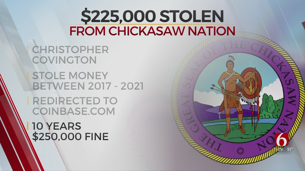 Ada Man Pleads Guilty To Stealing More Than $225,000 From Chickasaw Nation