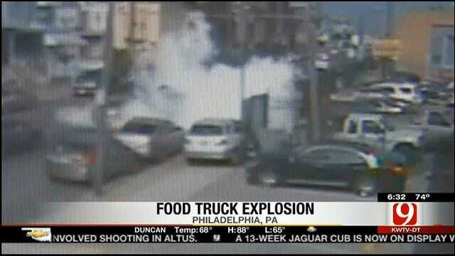 Caught On Camera: Food Truck Explodes In Philadelphia