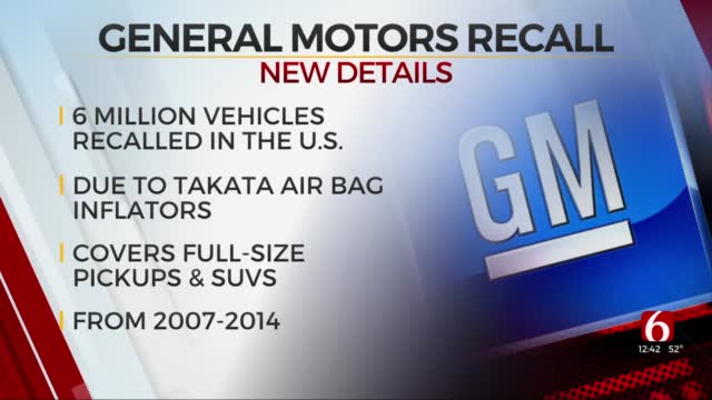 US Tells GM To Recall Nearly 6M Trucks With Takata Inflators