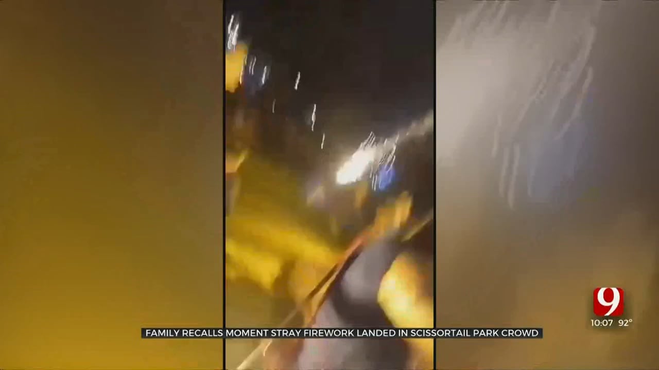 Metro Teen Catches Firework Mishap At Scissortail Park On Camera 