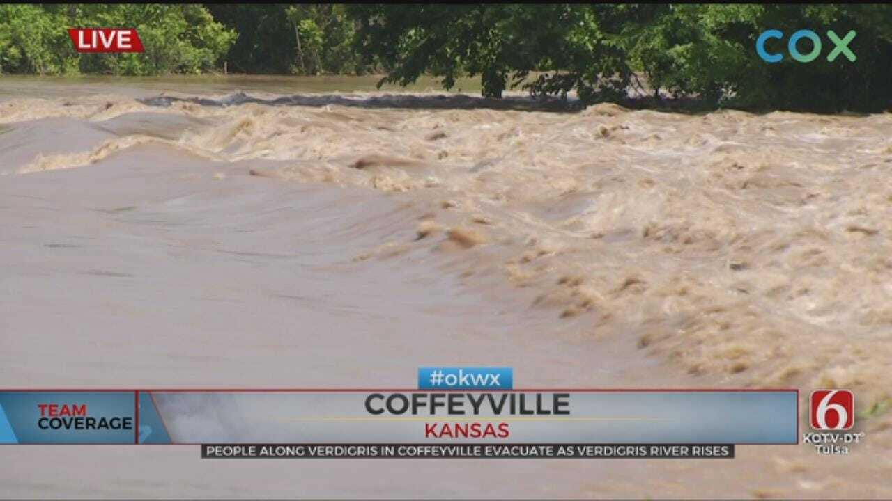 Verdigris River In Coffeyville Expected To Breach Levee By Midnight