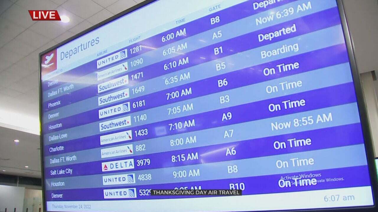 Tulsa International Airport Expected To See Increase In Travelers This Thanksgiving