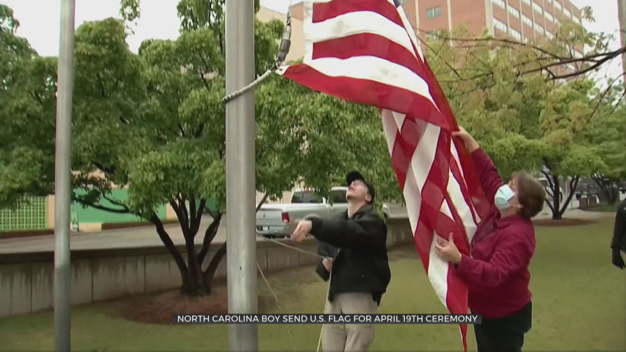 North Carolina Boy Sends US Flag To OKC For April 19th Remembrance Ceremony 