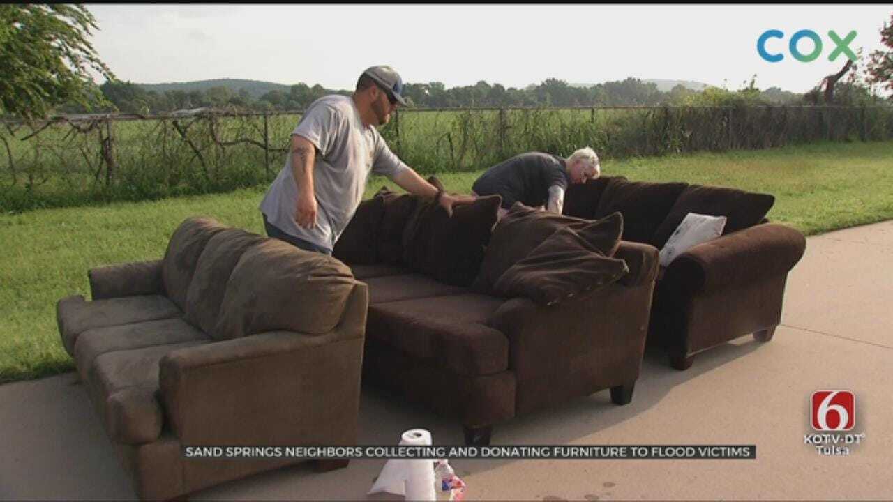 Volunteers In Sand Springs Organize Flooding Furniture Swap
