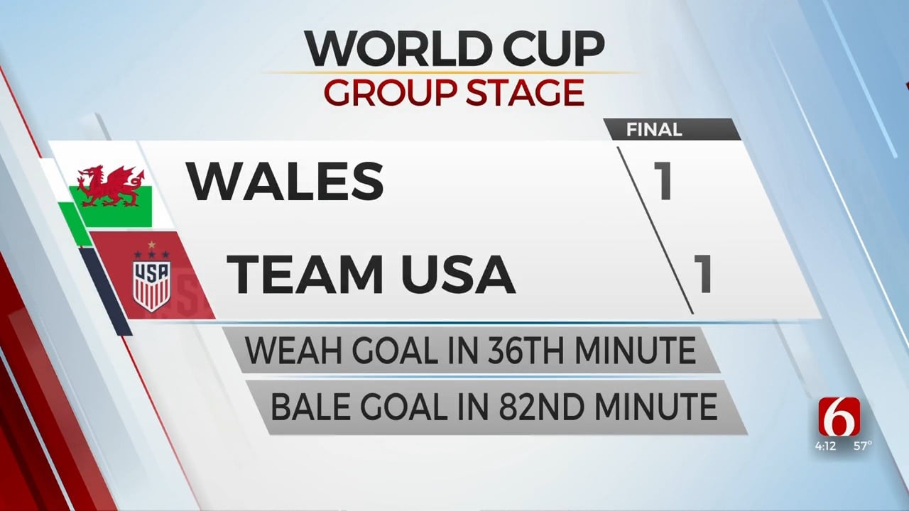 Bale Salvages 1-1 Draw For Wales Against U.S. In World Cup