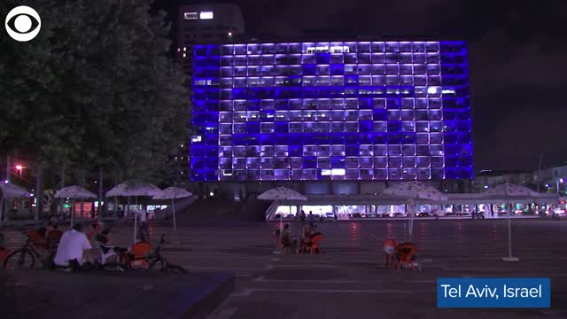 Watch: Tel Aviv City Hall lights Up In Israeli, UAE Flags