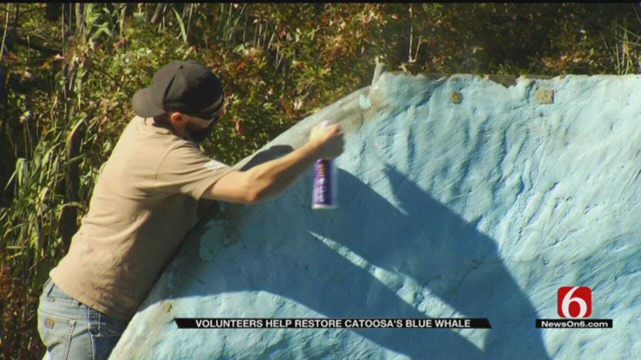 Volunteers Work To Restore The Blue Whale Of Catoosa