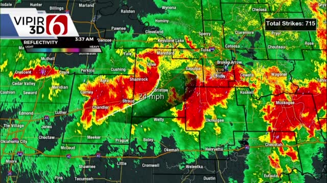 Early-Morning Storms Move Across Parts Of Northeast Oklahoma