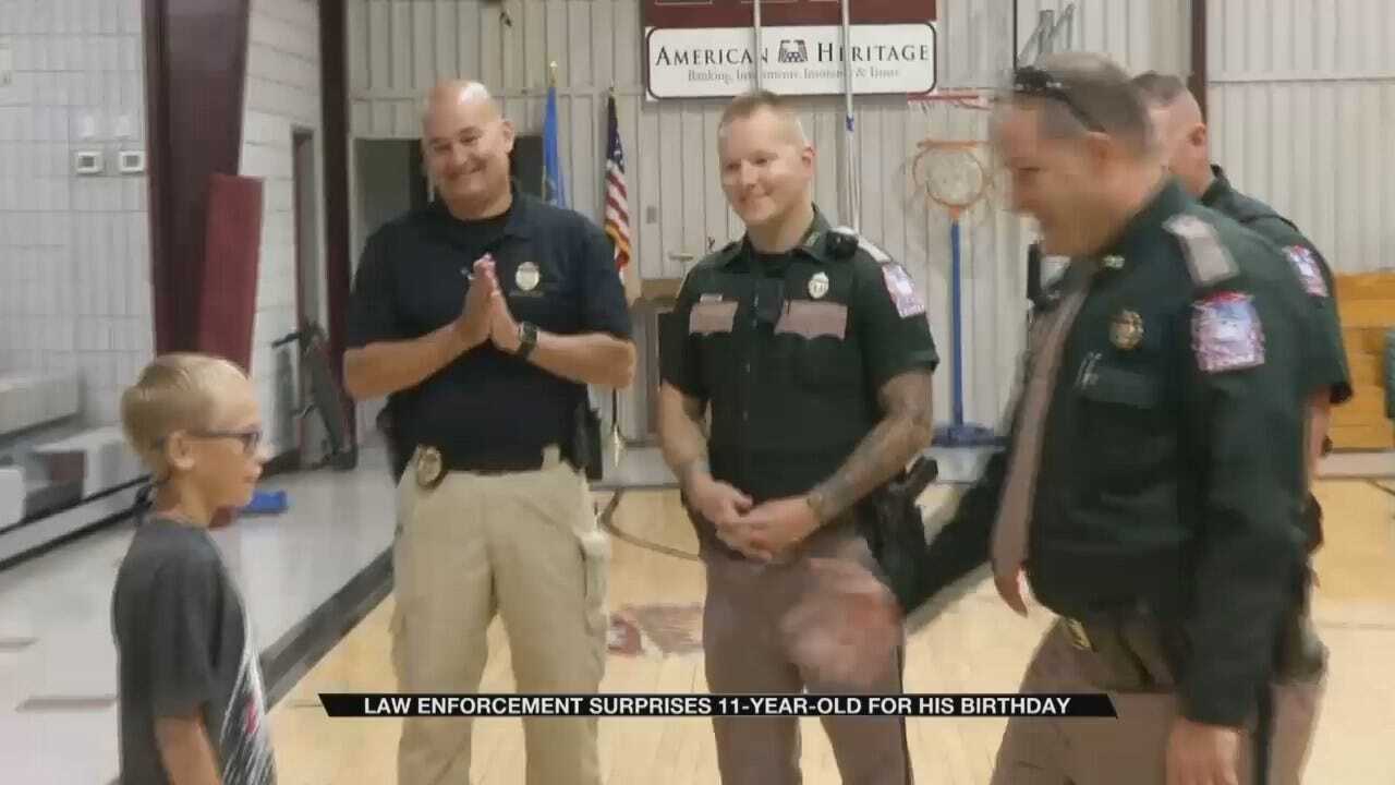 Sapulpa Police Surprise Young Boy With Dream Birthday Present