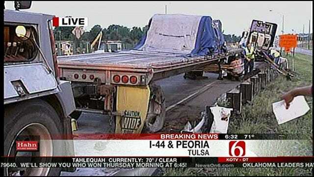 Semi Crash On I-44 Near Peoria Slows Traffic Wednesday Morning