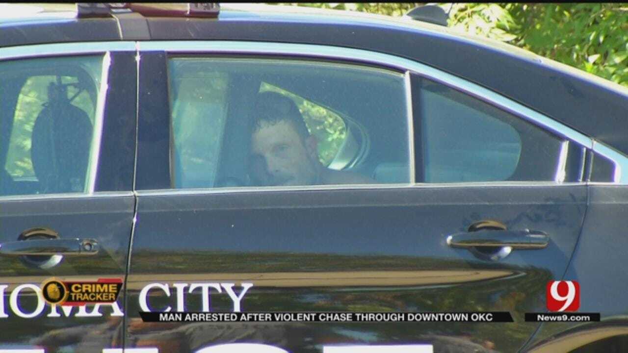 Man Facing Several Charges After Dangerous Pursuit In Downtown OKC