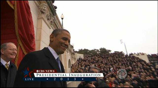 President Obama Arrives At Swearing-In Ceremony