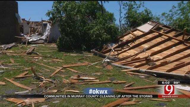 Team Coverage: Neighbors Survey Damage After Tornado Rips Through Murray County