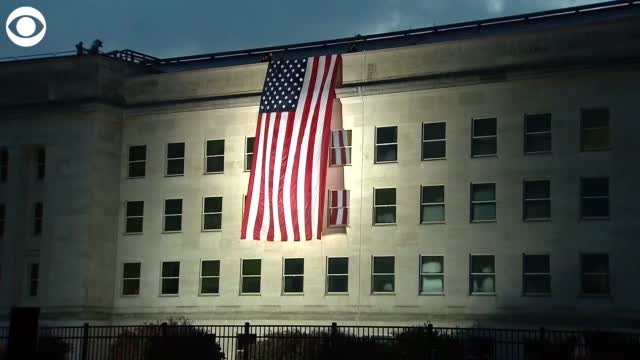 Watch: American Flag Unfurled At The Pentagon on 9/11