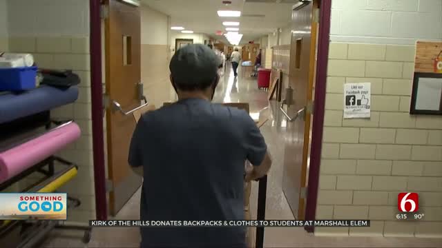 Tulsa Church Donates Backpacks, Clothes To Marshall Elementary Students 