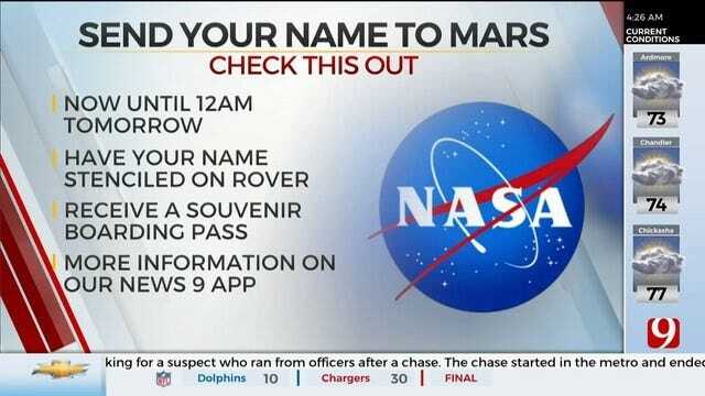NASA Sending Names On Mars 2020 Rover Mission