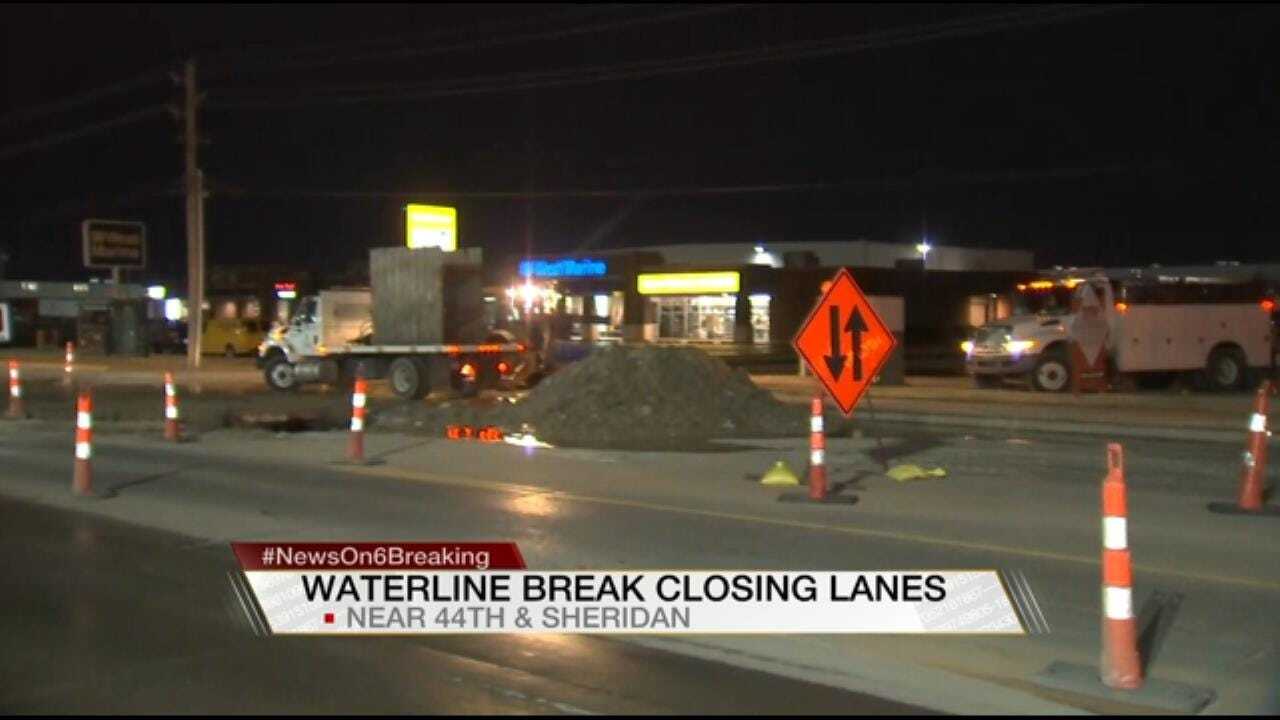 Water Main Break Closes Part Of Tulsa Street