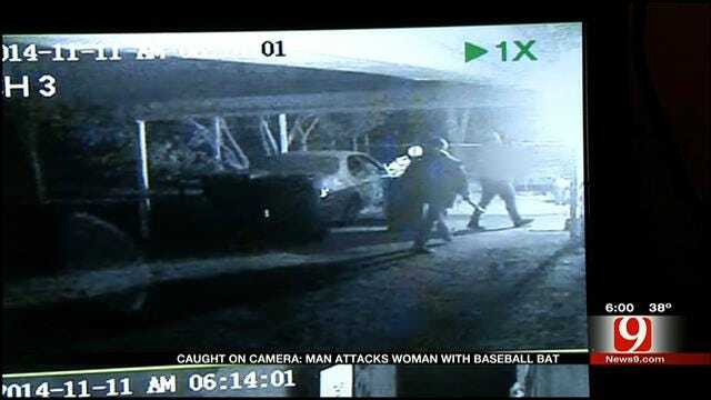 Caught On Camera: OKC Woman Attacked With Baseball Bat