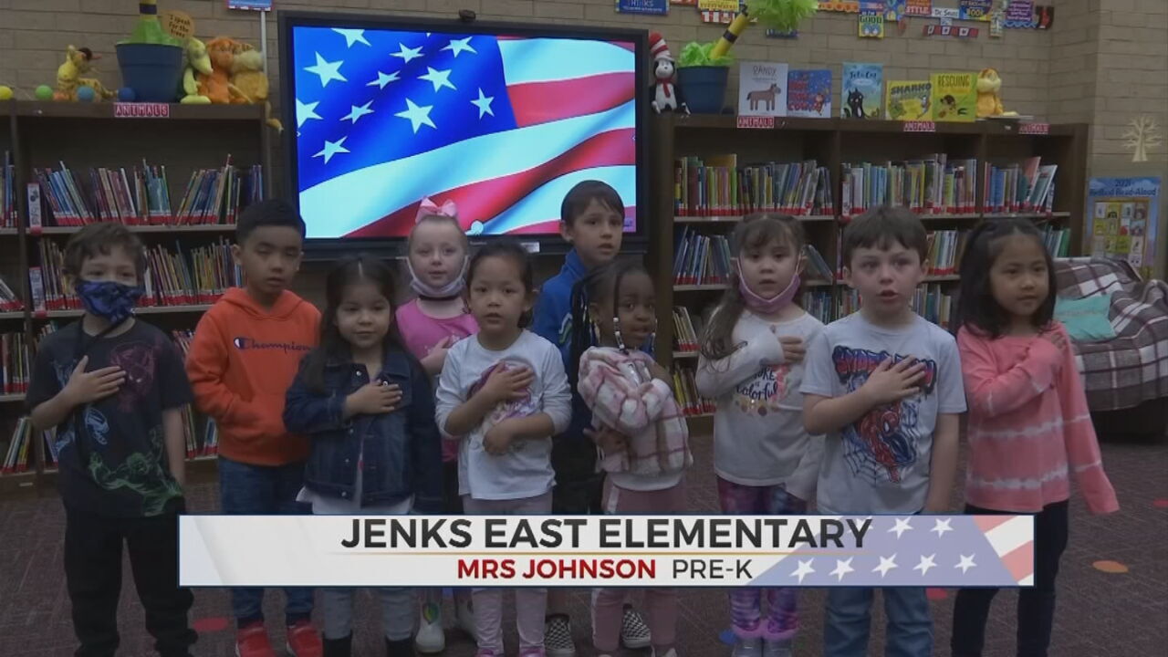 Daily Pledge: Students From Jenks East Elementary Pre-K Class
