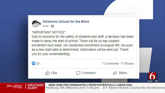 Oklahoma School For The Blind Delays Start Date 