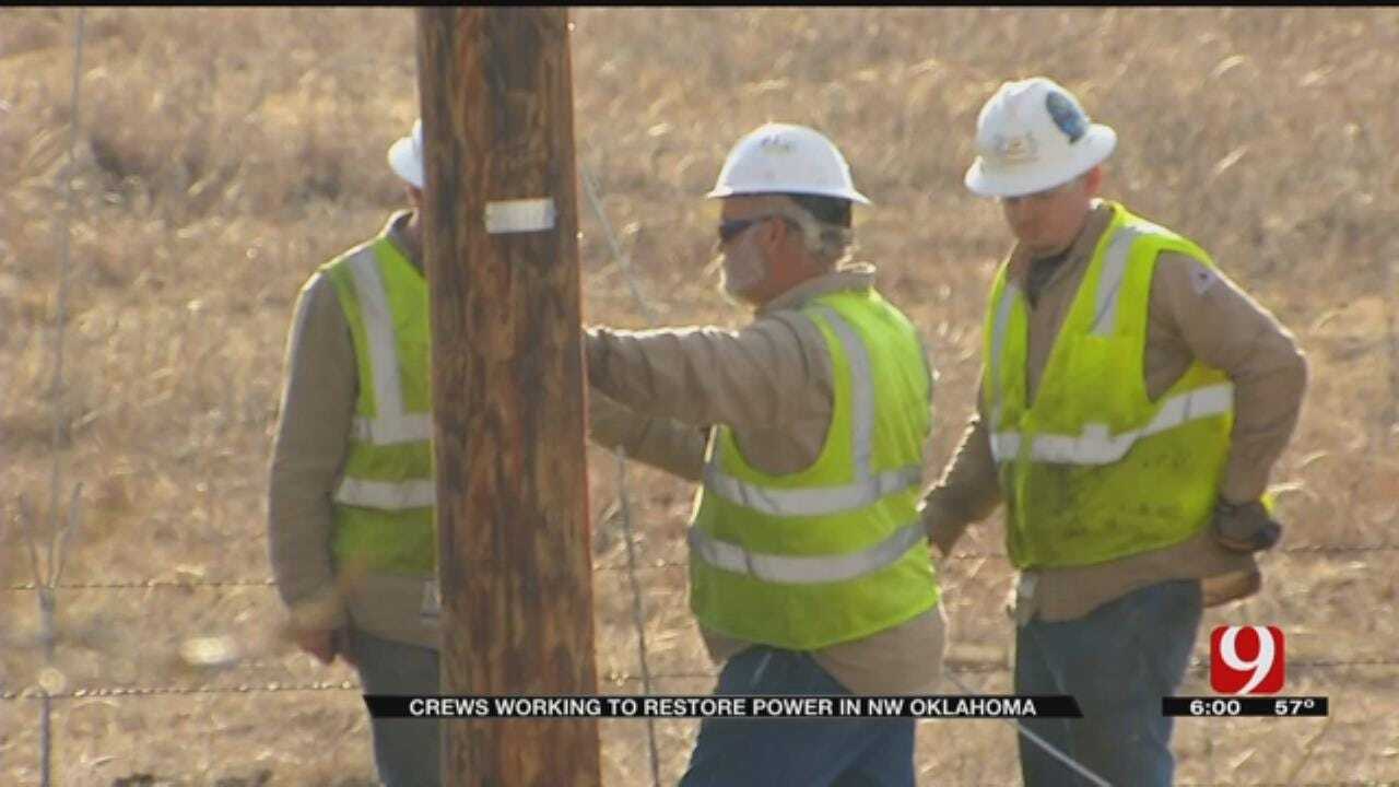 Crews Working To Restore Power In NW OK