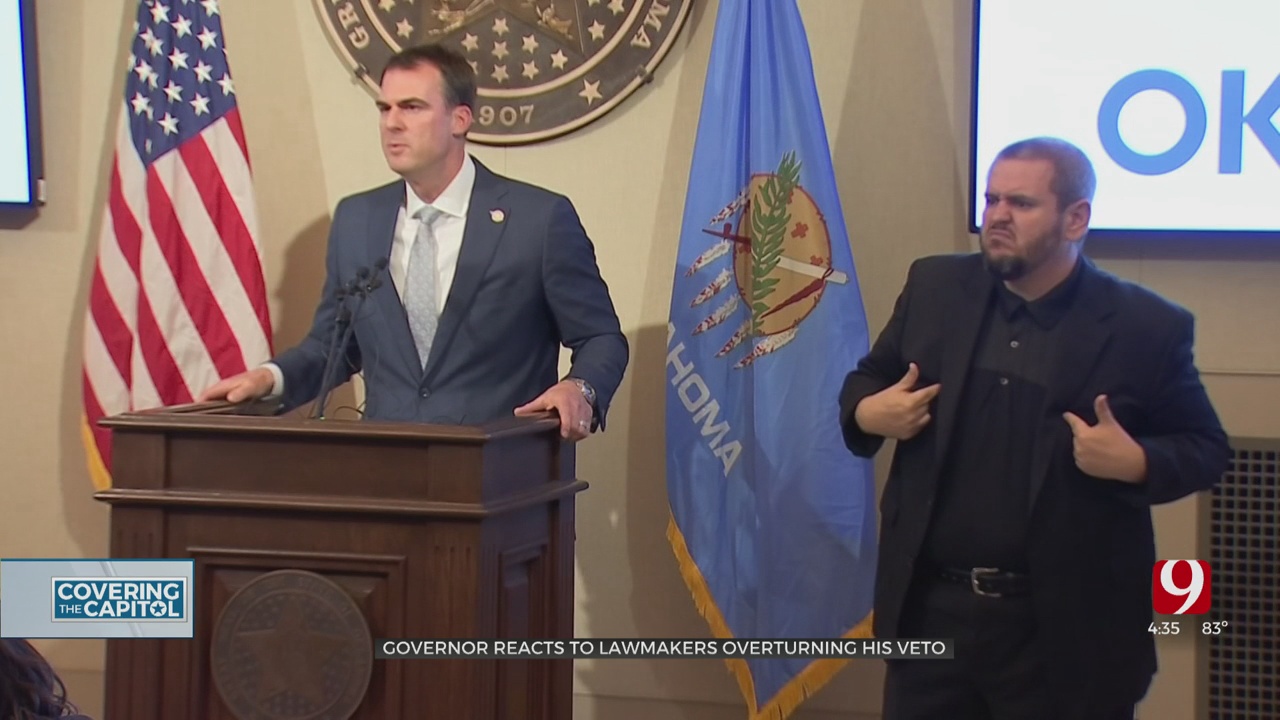 Gov. Stitt Reacts To Lawmakers Overturning His Budget Veto