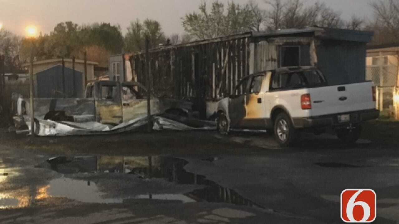 Joseph Holloway Reports Three Injured In Tulsa Mobile Home Fire